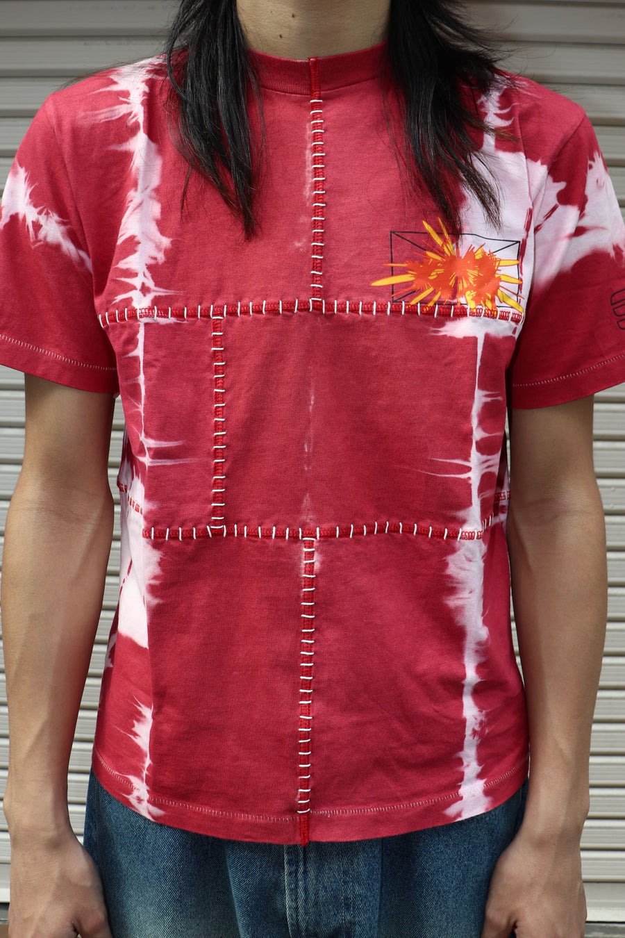 SPACE AVAILABLE  UP-CYCLED PLANT DYED TEE(RED)