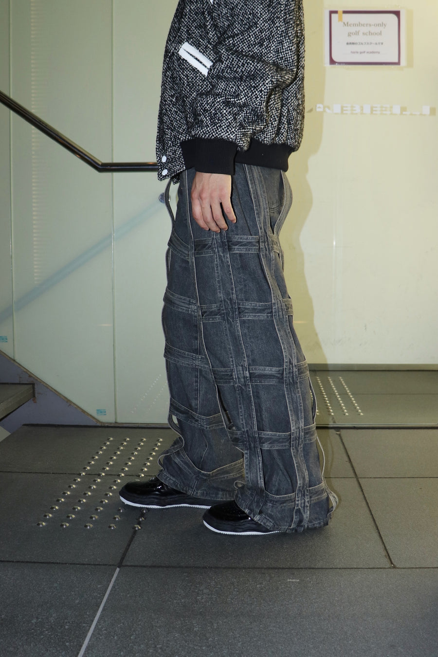 SUGARHILL  CAGED DENIM PANTS(BLACK)