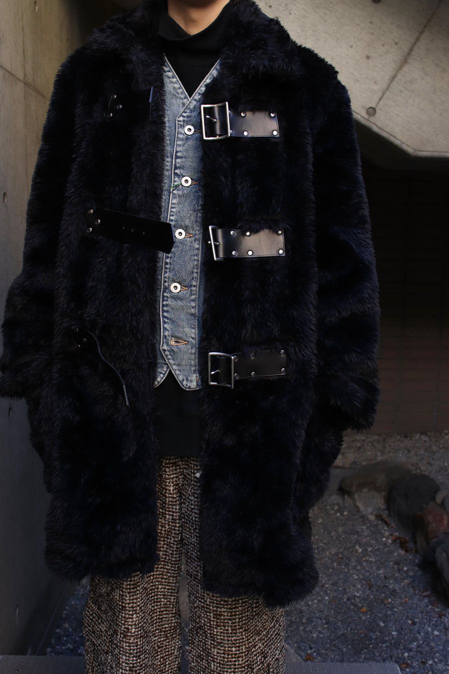 BED j.w. FORD  Fake far coat(BLACK)
