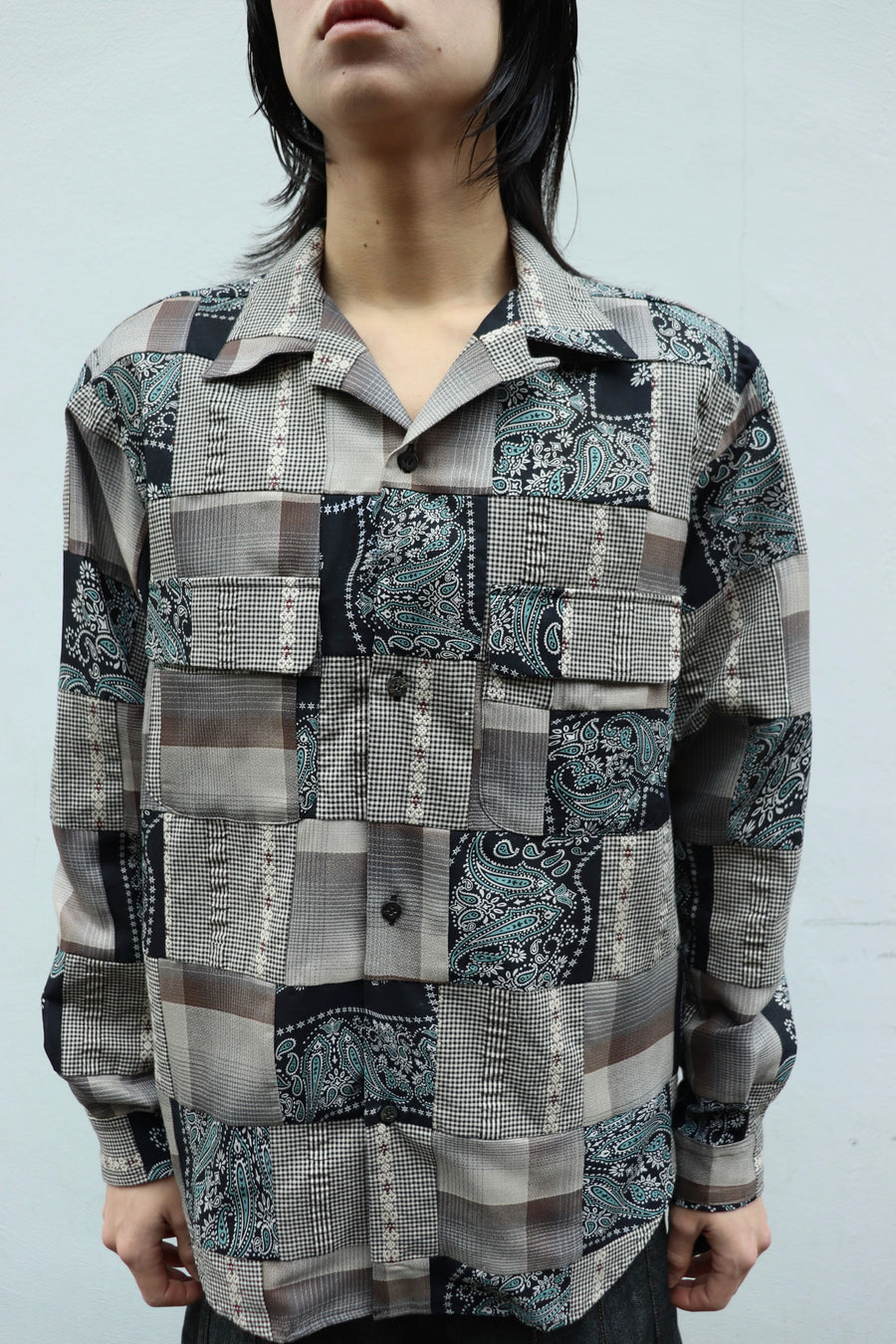 SUGARHILL(シュガーヒル)のPATCH-WORK SHIRT BLACKの通販｜PALETTE art