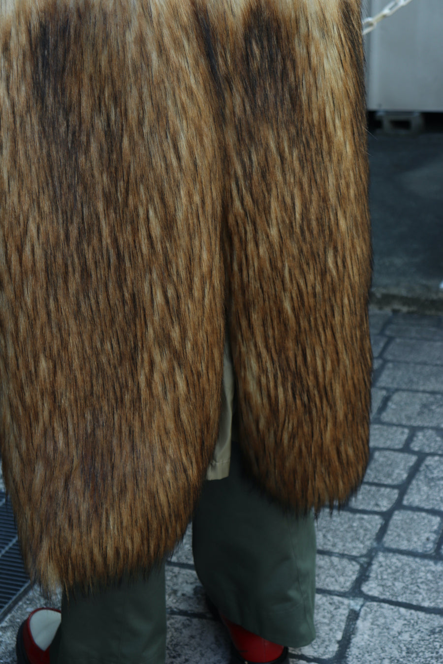 TOGA VIRILIS  Trench coat with fur(BEIGE)