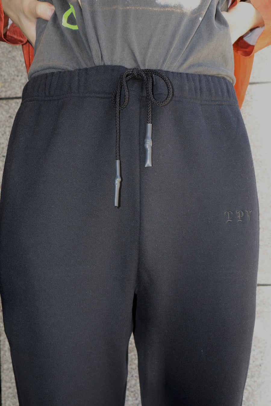 TOGA VIRILIS  Zip sweat pants(BLACK)