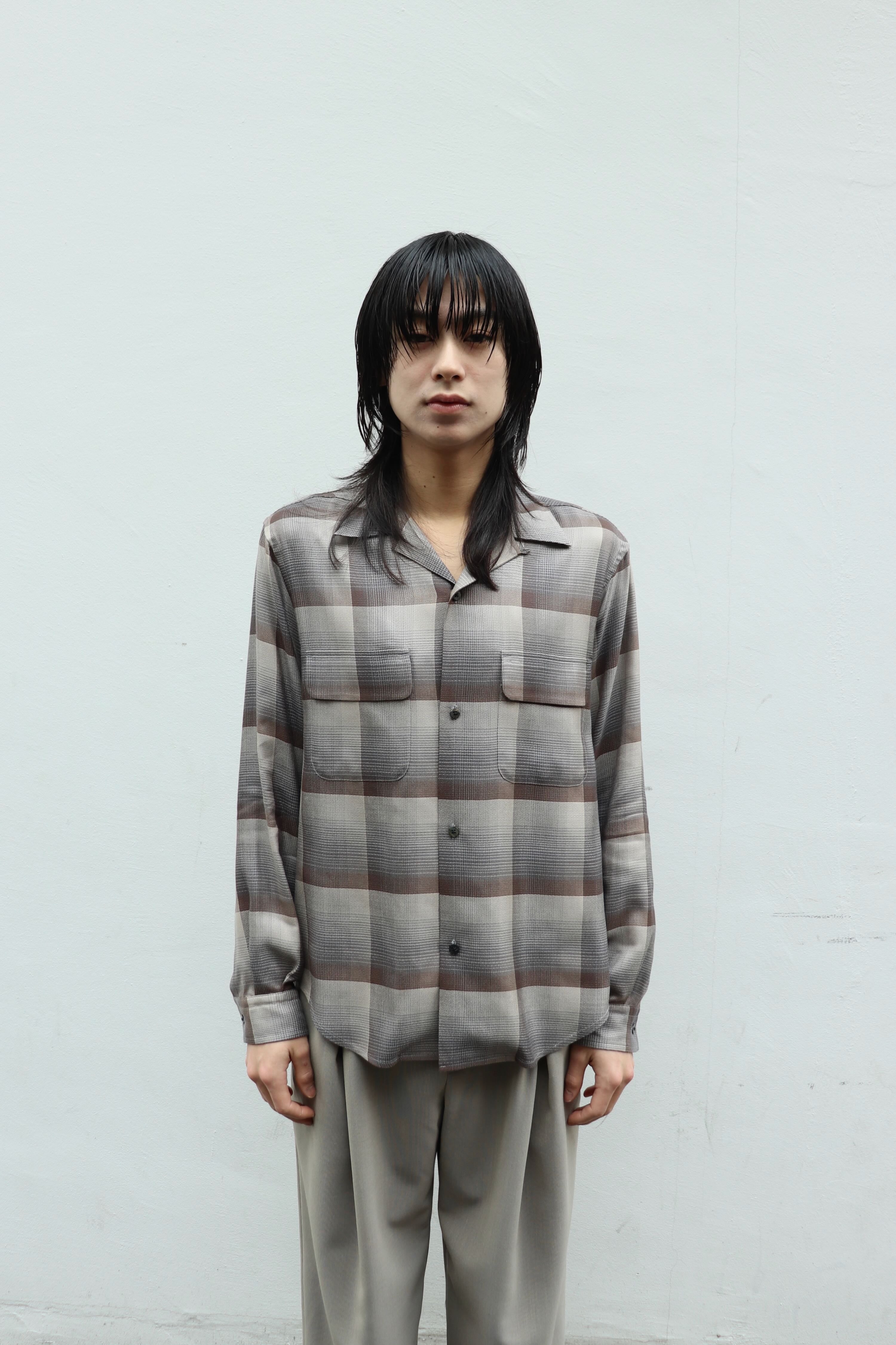 SUGARHILL(シュガーヒル)のOMBRE OPEN COLLAR SHIRT ECRU GRAYの通販