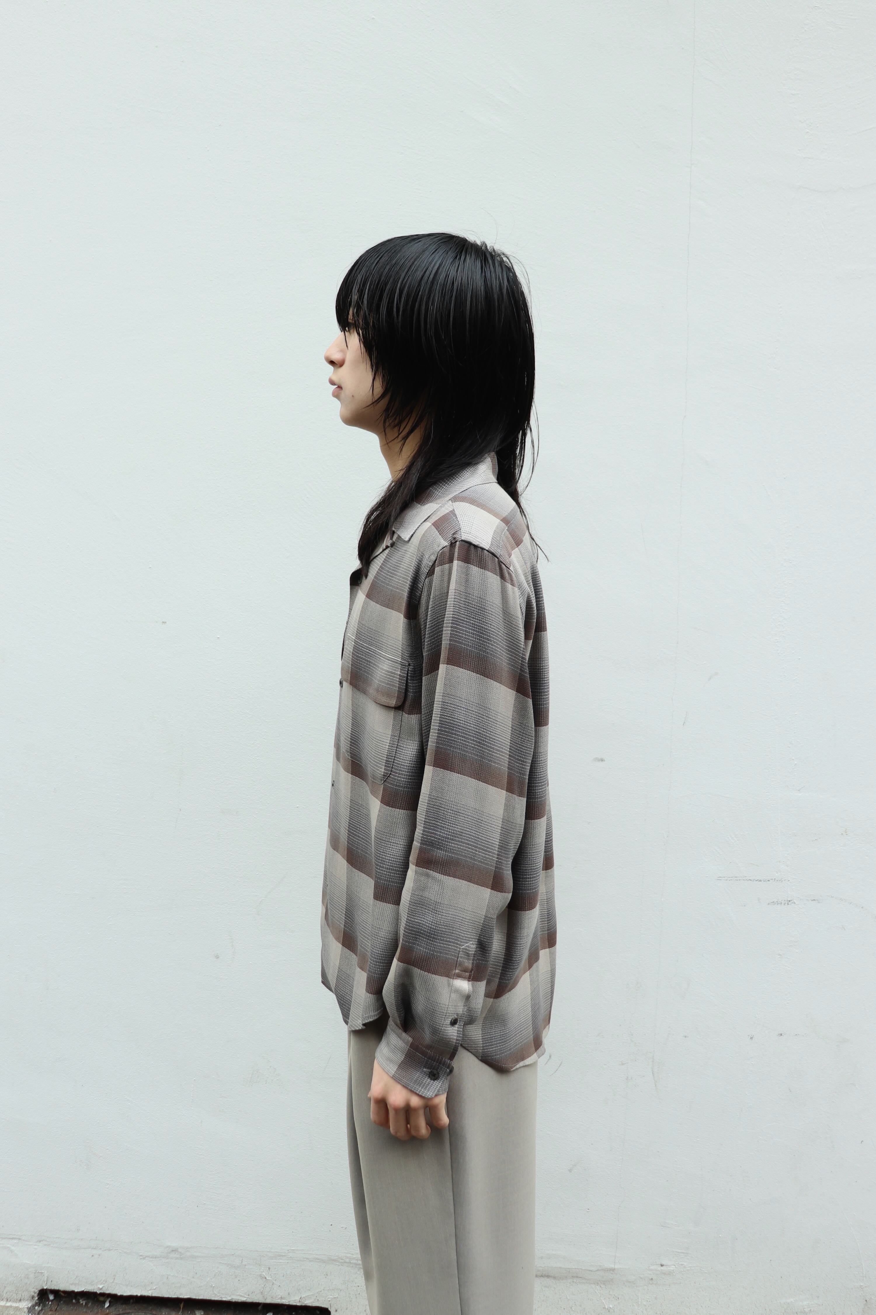SUGARHILL(シュガーヒル)のOMBRE OPEN COLLAR SHIRT ECRU GRAYの通販