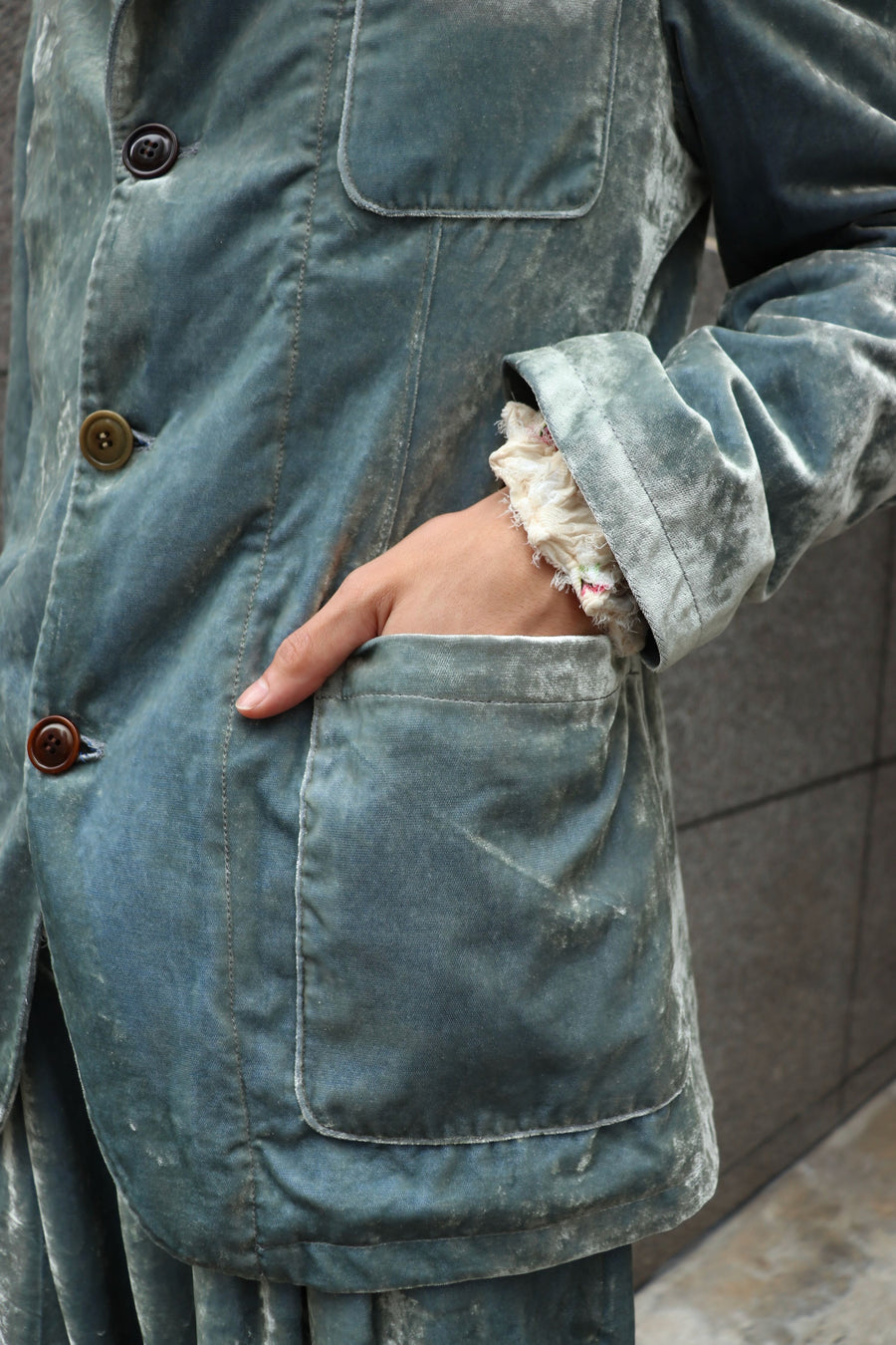 MASU(エムエーエスユー)のFARMER'S VELVET TAILORED JACKET DUSTY BLUE