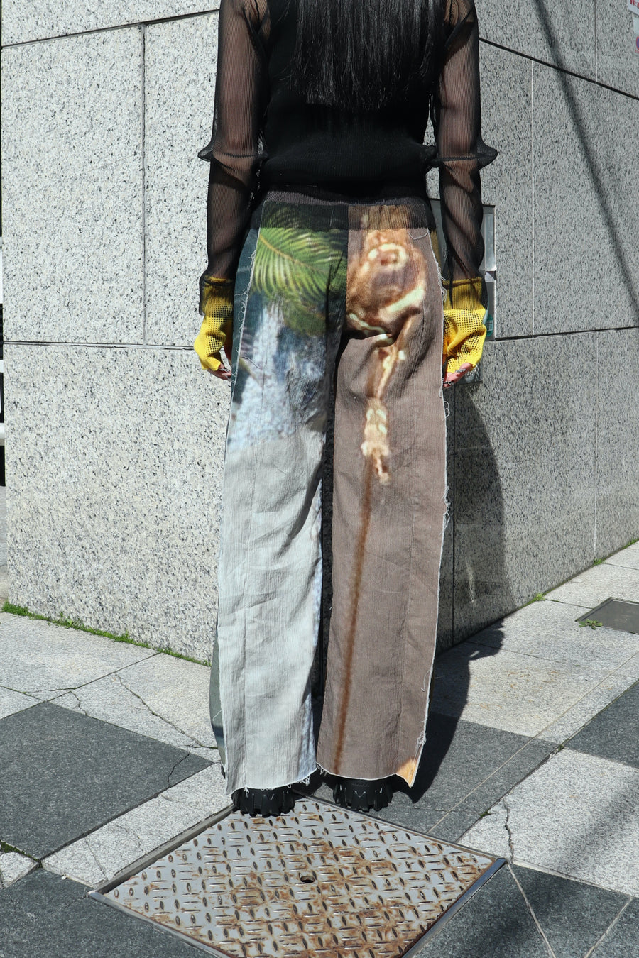 kotohayokozawa  Graphic Yoryu Pants(BROWN)