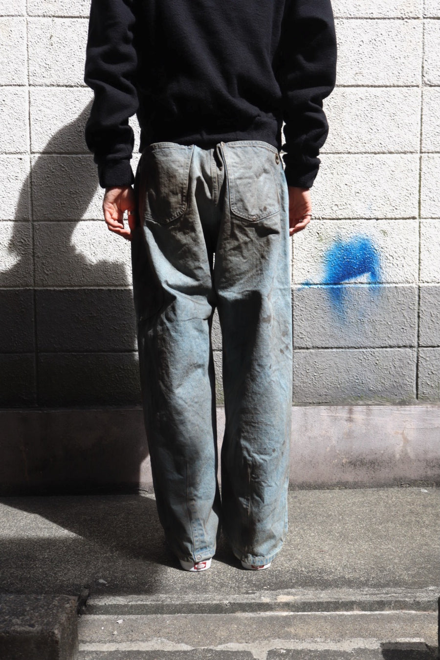 FAF  NEWCOMMUNE DIRT BAGGY DENIM(INDIGO)