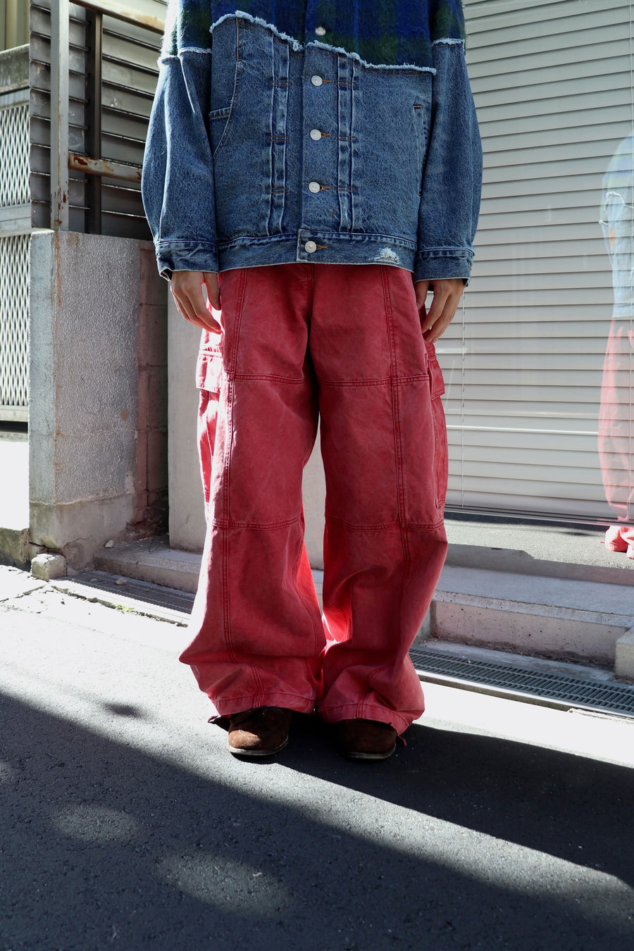 KENZO  DYED CANVAS CARGO PANTS