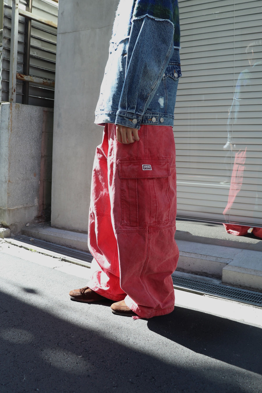 KENZO  DYED CANVAS CARGO PANTS