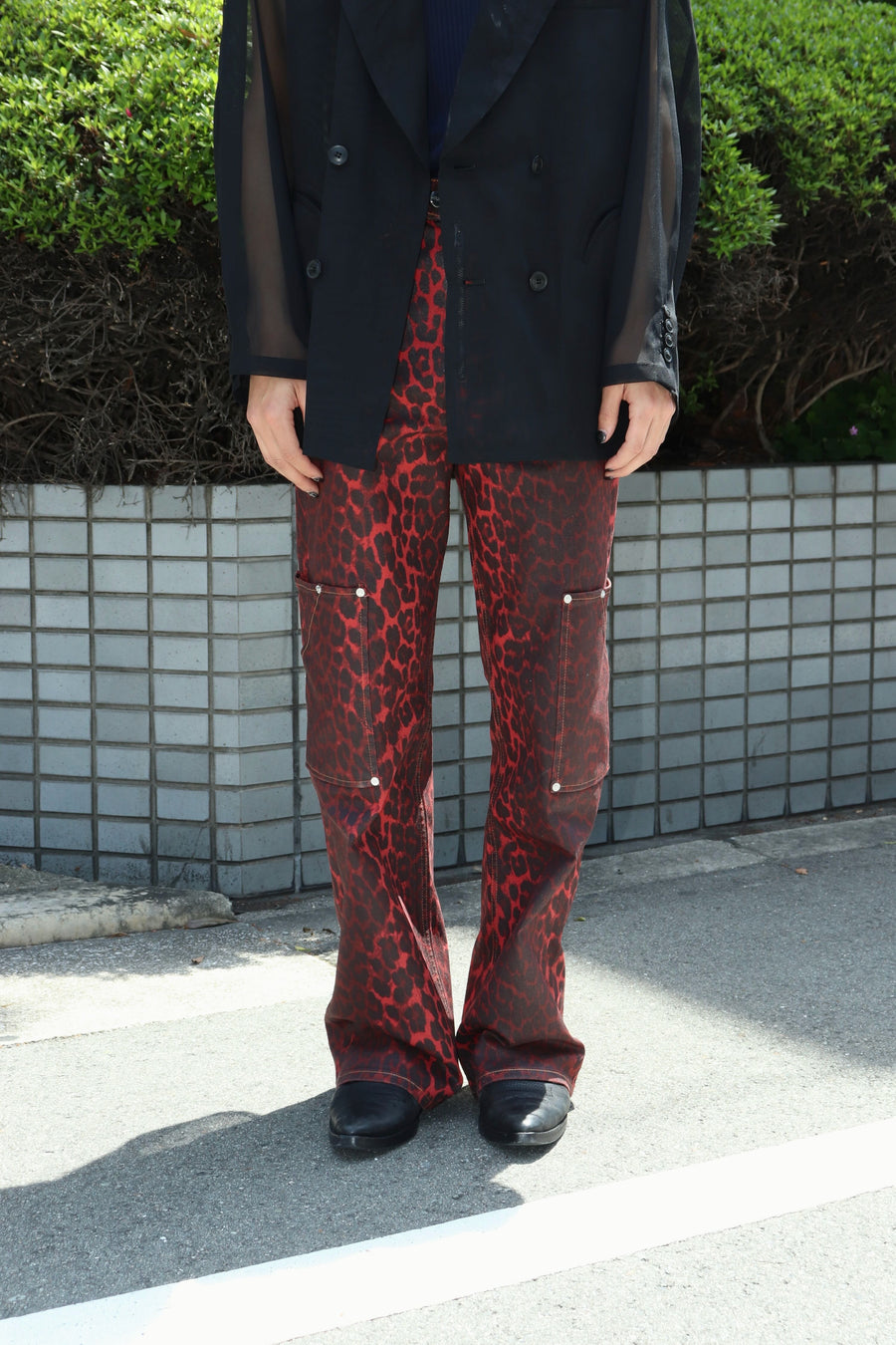 GANNI  Foil Denim Andi Cargo Jeans