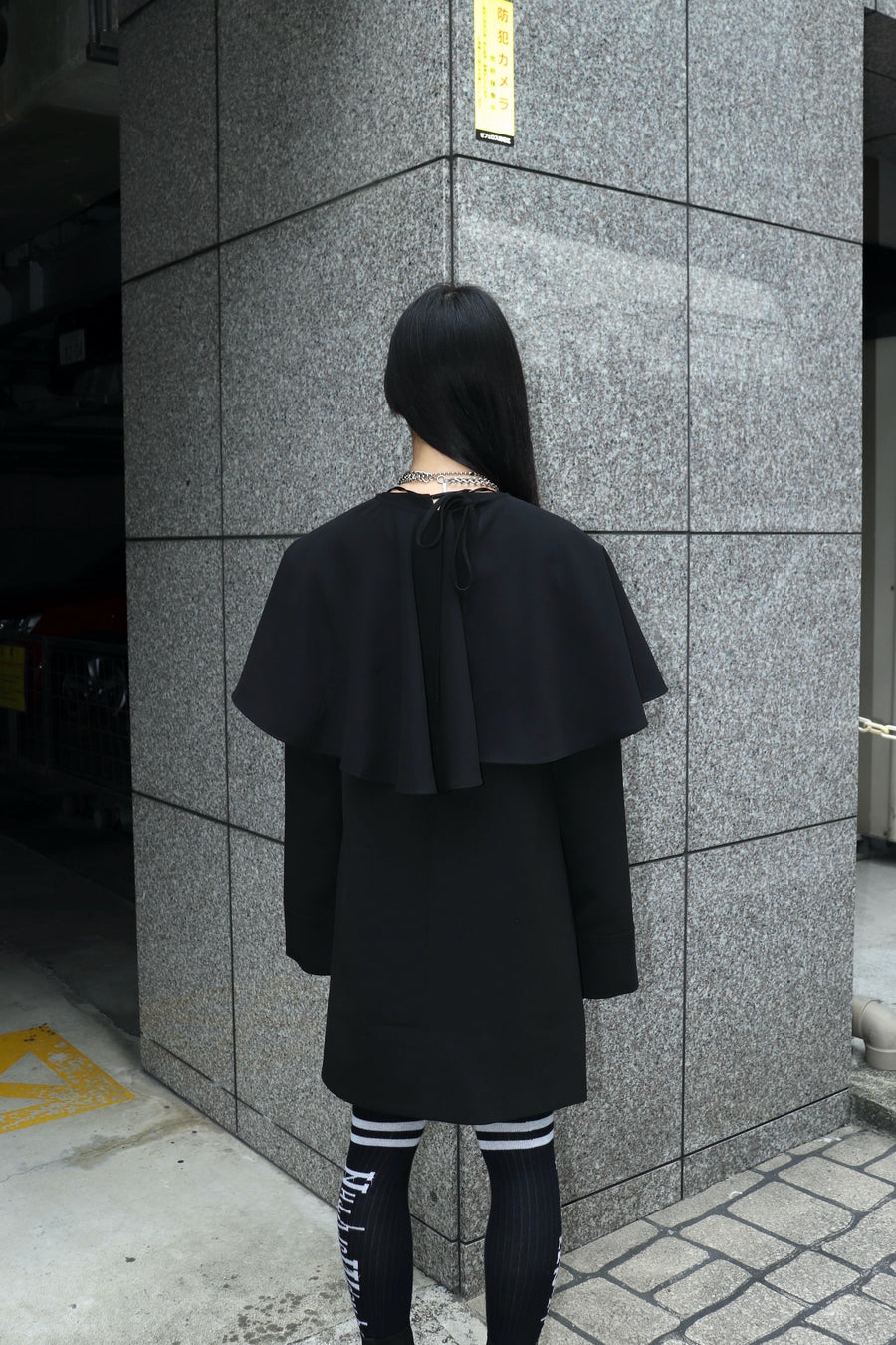 GANNI  Light Twill Suiting Circle Collar Mini Dress