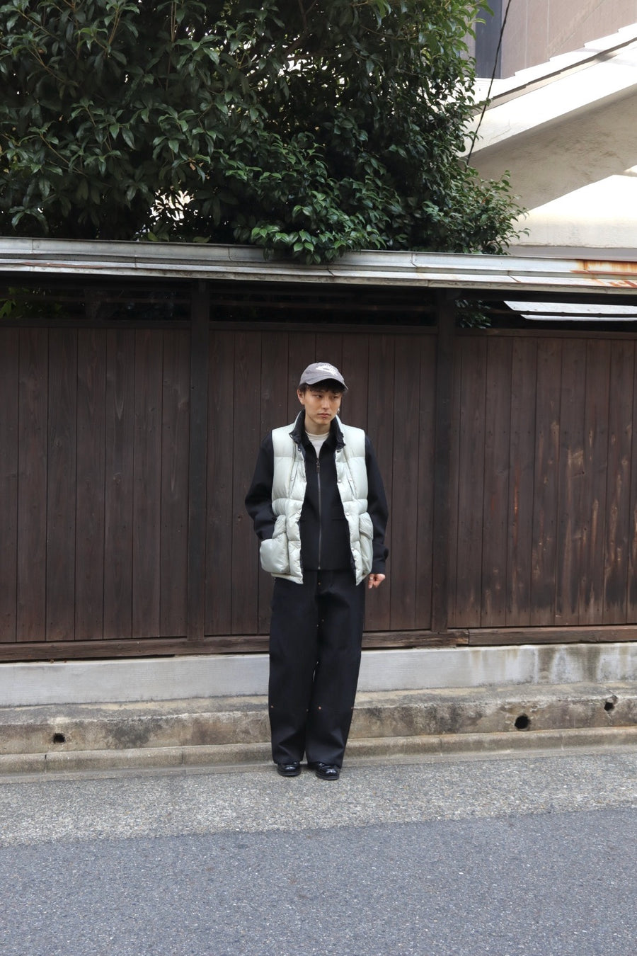 SUGARHILL  PUFFER REVERSIVLE VEST(SAGE × BLACK)