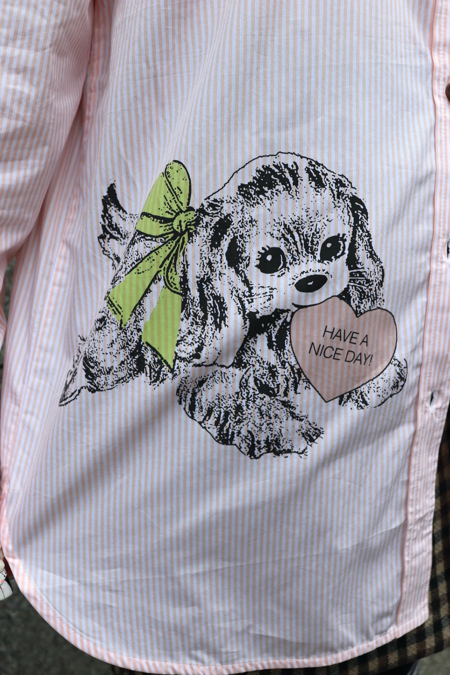 GANNI  Stripe Cotton Oversized Shirt