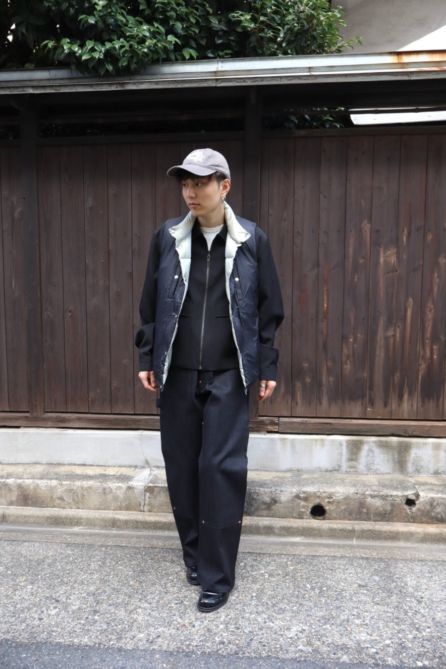 SUGARHILL  PUFFER REVERSIVLE VEST(SAGE × BLACK)