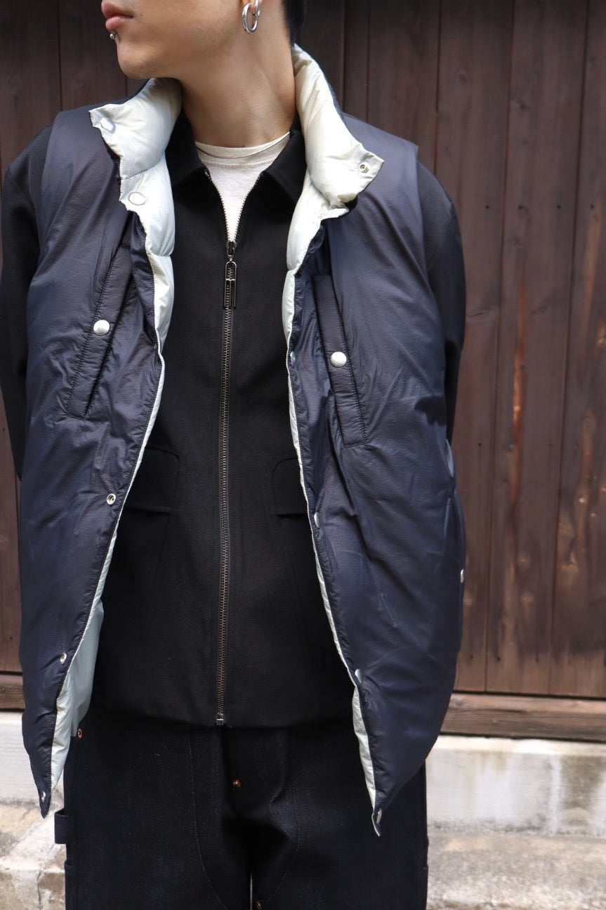 SUGARHILL  PUFFER REVERSIVLE VEST(SAGE × BLACK)