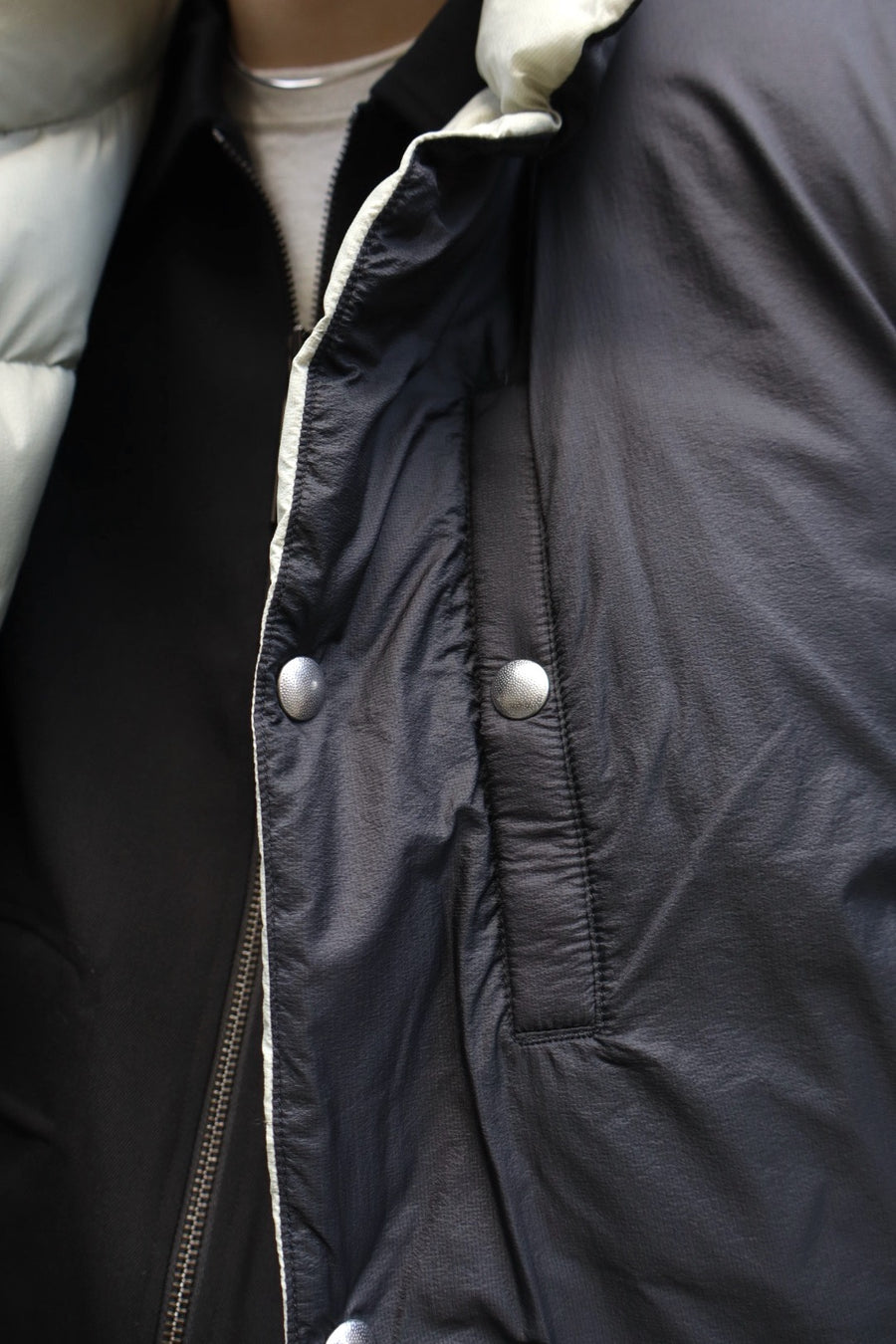 SUGARHILL  PUFFER REVERSIVLE VEST(SAGE × BLACK)