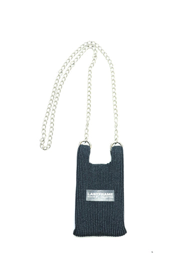 LASTFRAME  KYOTO METALLIC MARKET BAG MICRO(CHARCOAL GRAY)