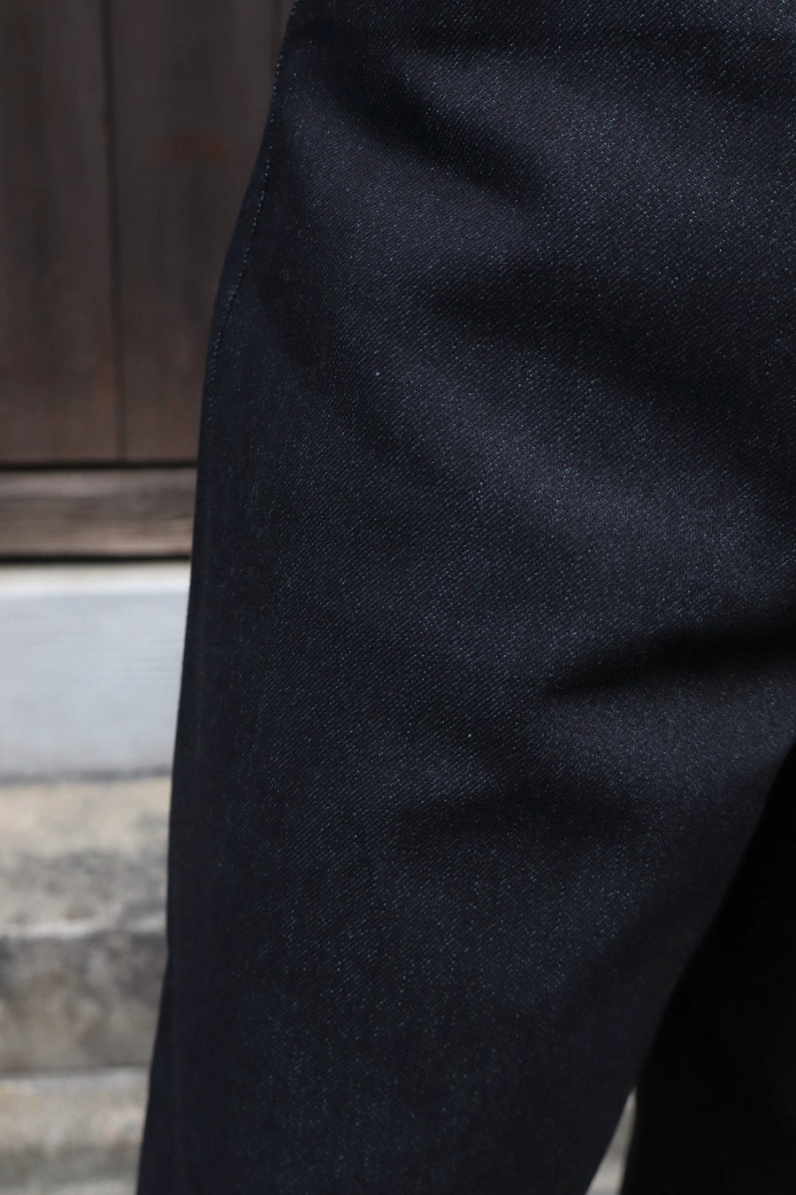 SUGARHILL  TWISTED HEATHER DENIM PANTS WIDE CUT(BLUE × BLACK)