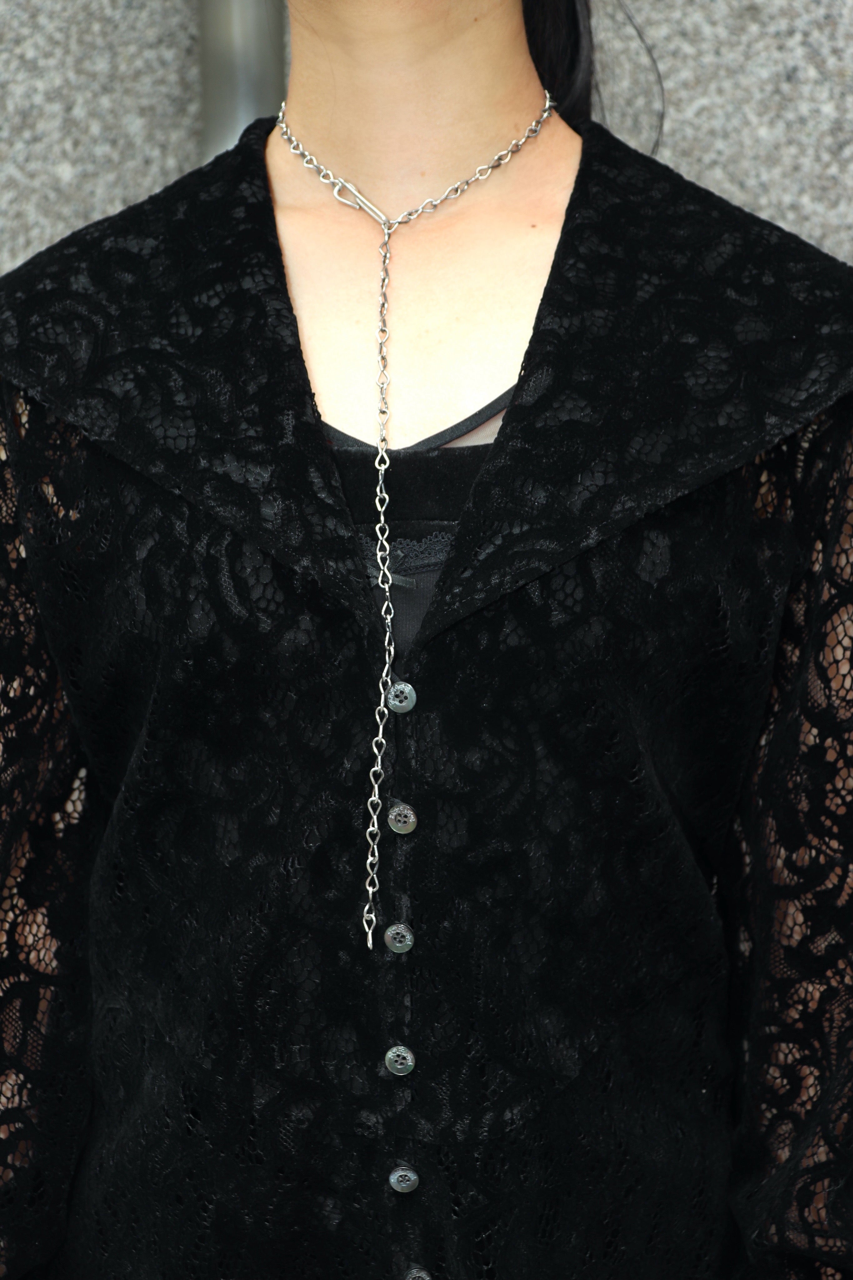 FETICO(フェティコ)のFLOCKED LACE SAILOR COLLAR BLOUSEの通販 