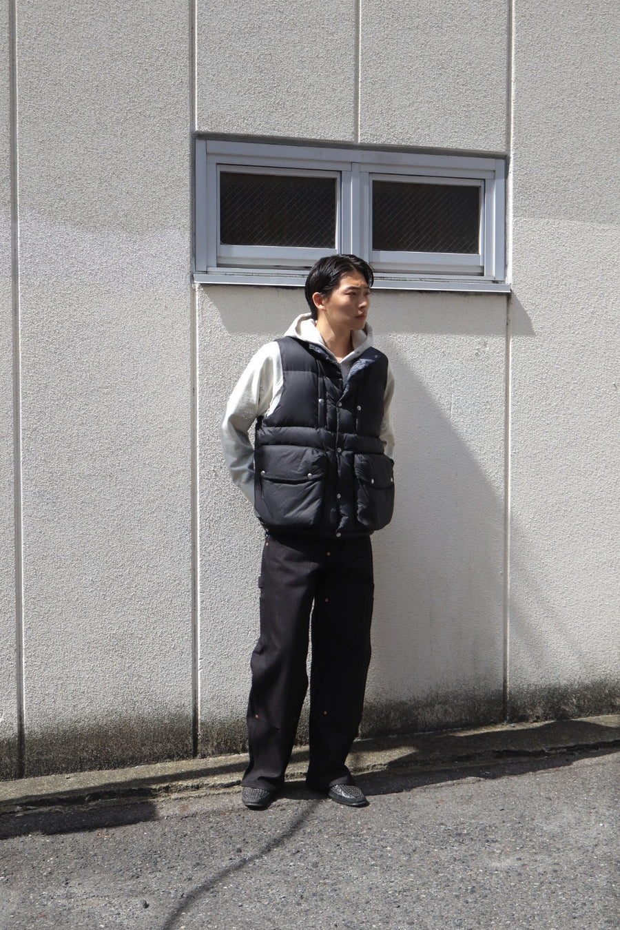 SUGARHILL  PUFFER REVERSIVLE VEST(BLACK × NAVY)