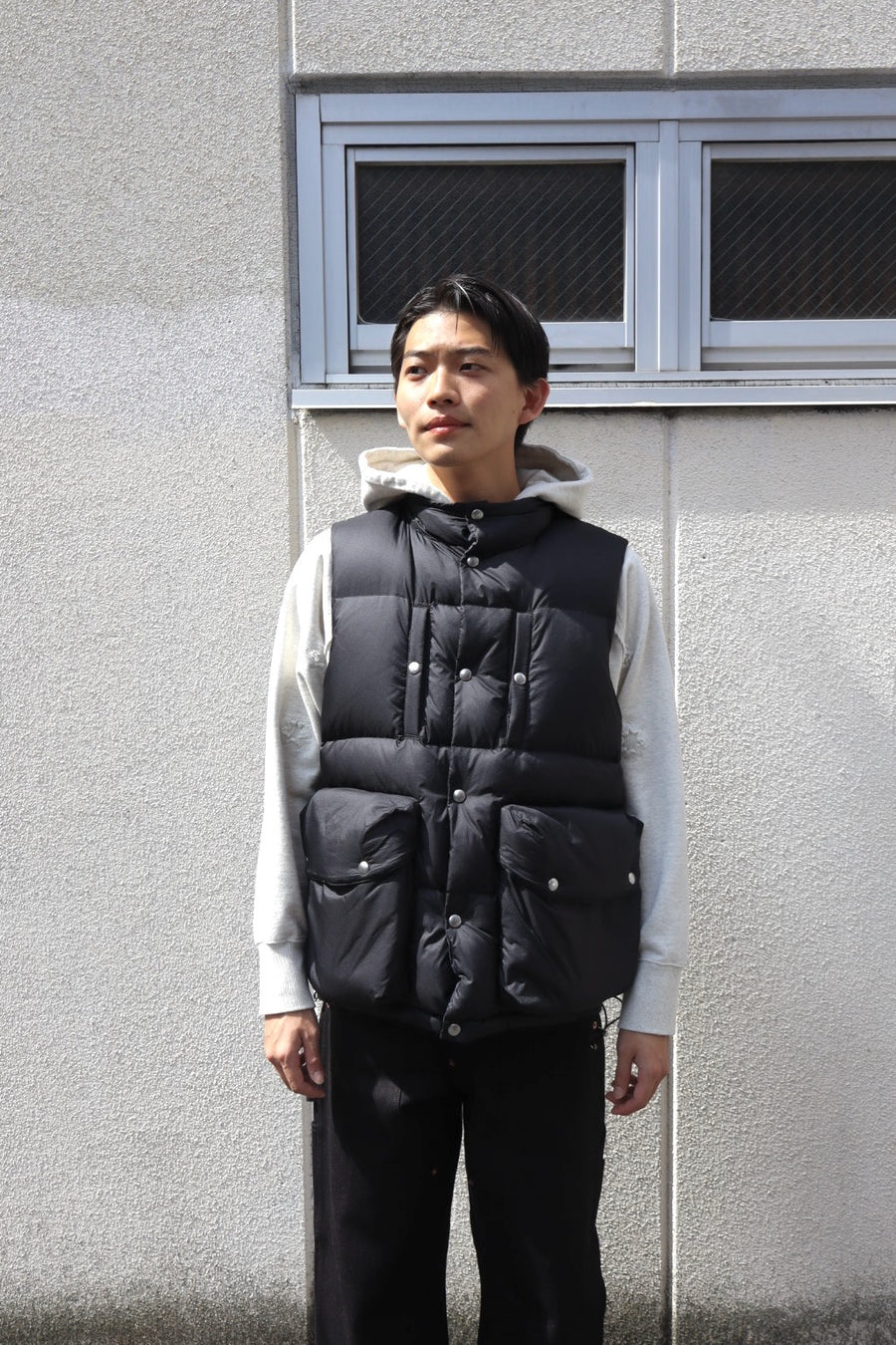 SUGARHILL  PUFFER REVERSIVLE VEST(BLACK × NAVY)