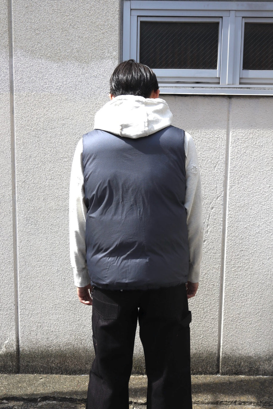SUGARHILL  PUFFER REVERSIVLE VEST(BLACK × NAVY)