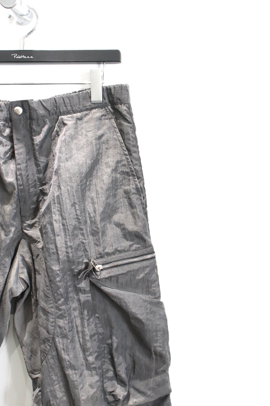 NULABEL  GARMENT DYED NYLON CARGO TROUSERS