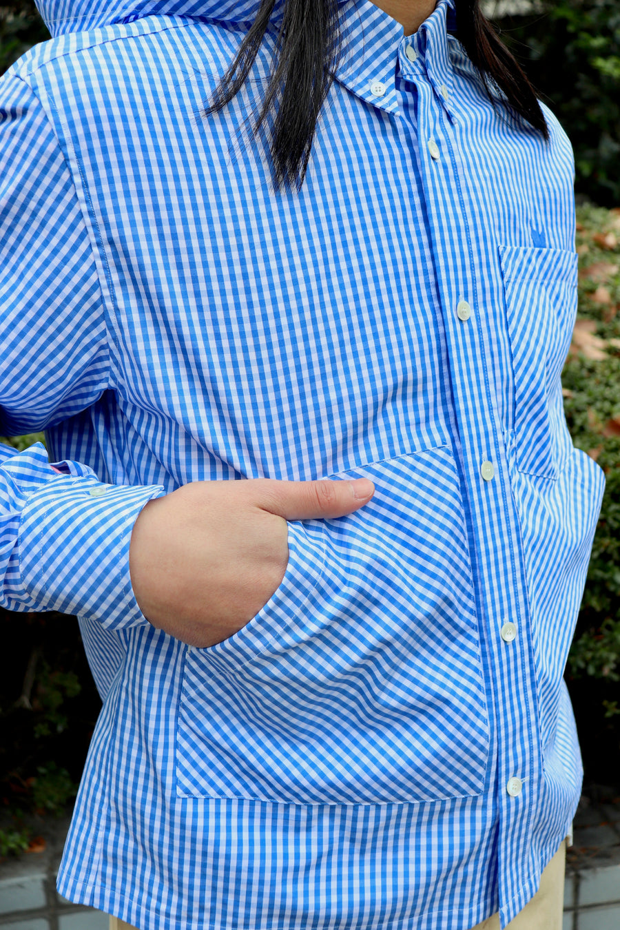 MASU(エムエーエスユー)のHOODED B.D. SHIRT BLUEの通販｜PALETTE art 