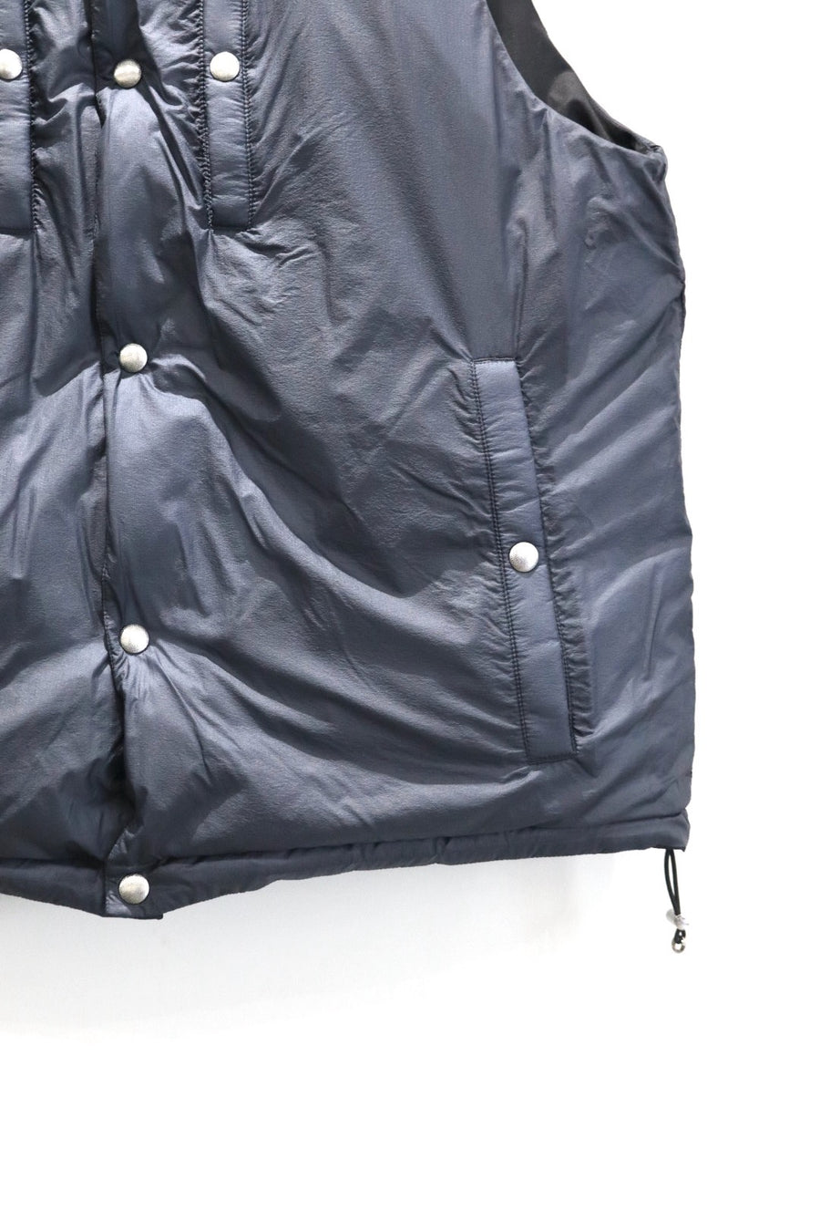 SUGARHILL  PUFFER REVERSIVLE VEST(BLACK × NAVY)