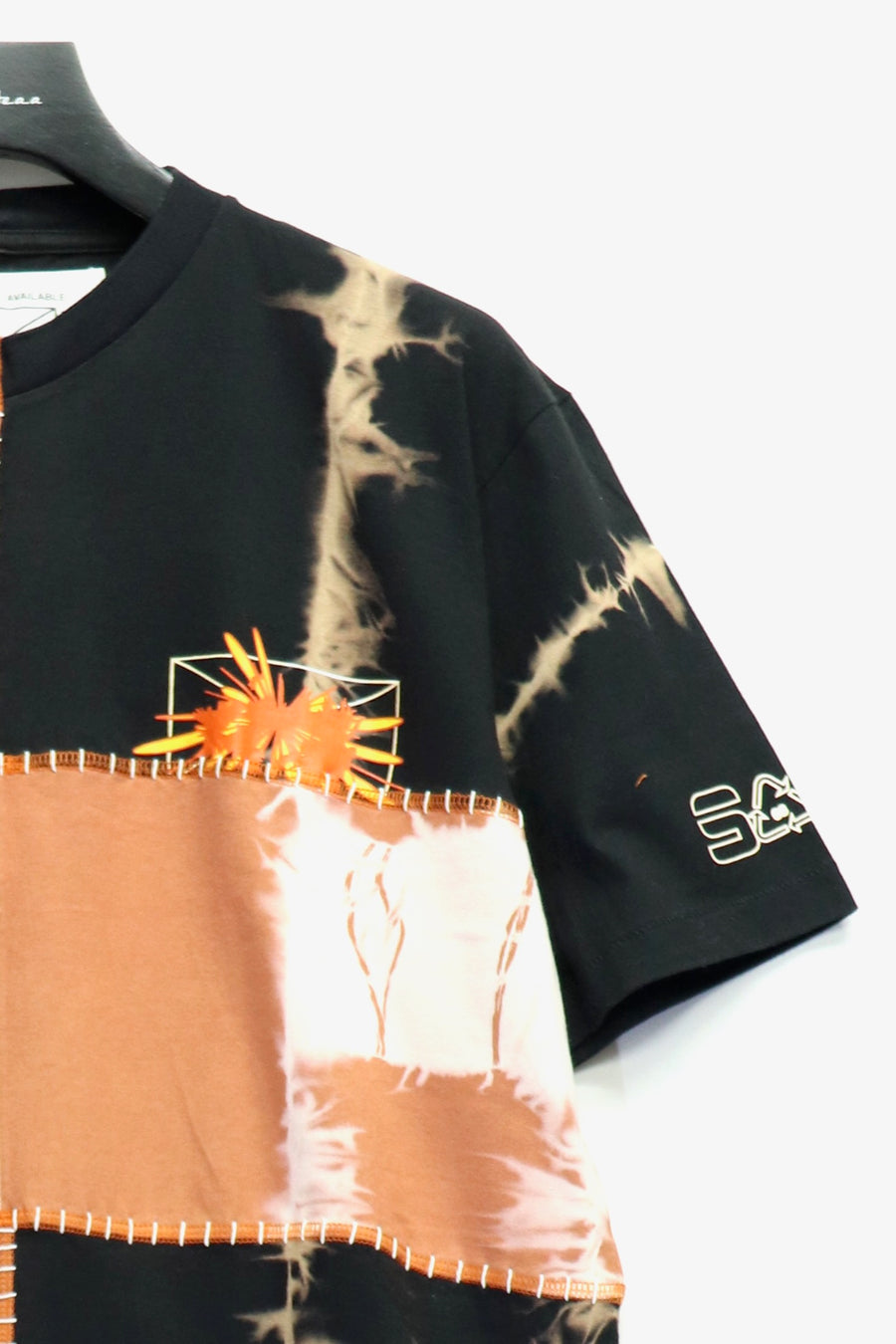 SPACE AVAILABLE  UP-CYCLED PLANT DYED TEE(ORANGE)