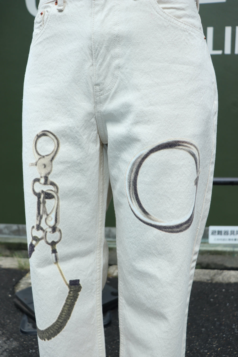 kotohayokozawa  GRAPHIC PRINTED JEANS(IVORY)