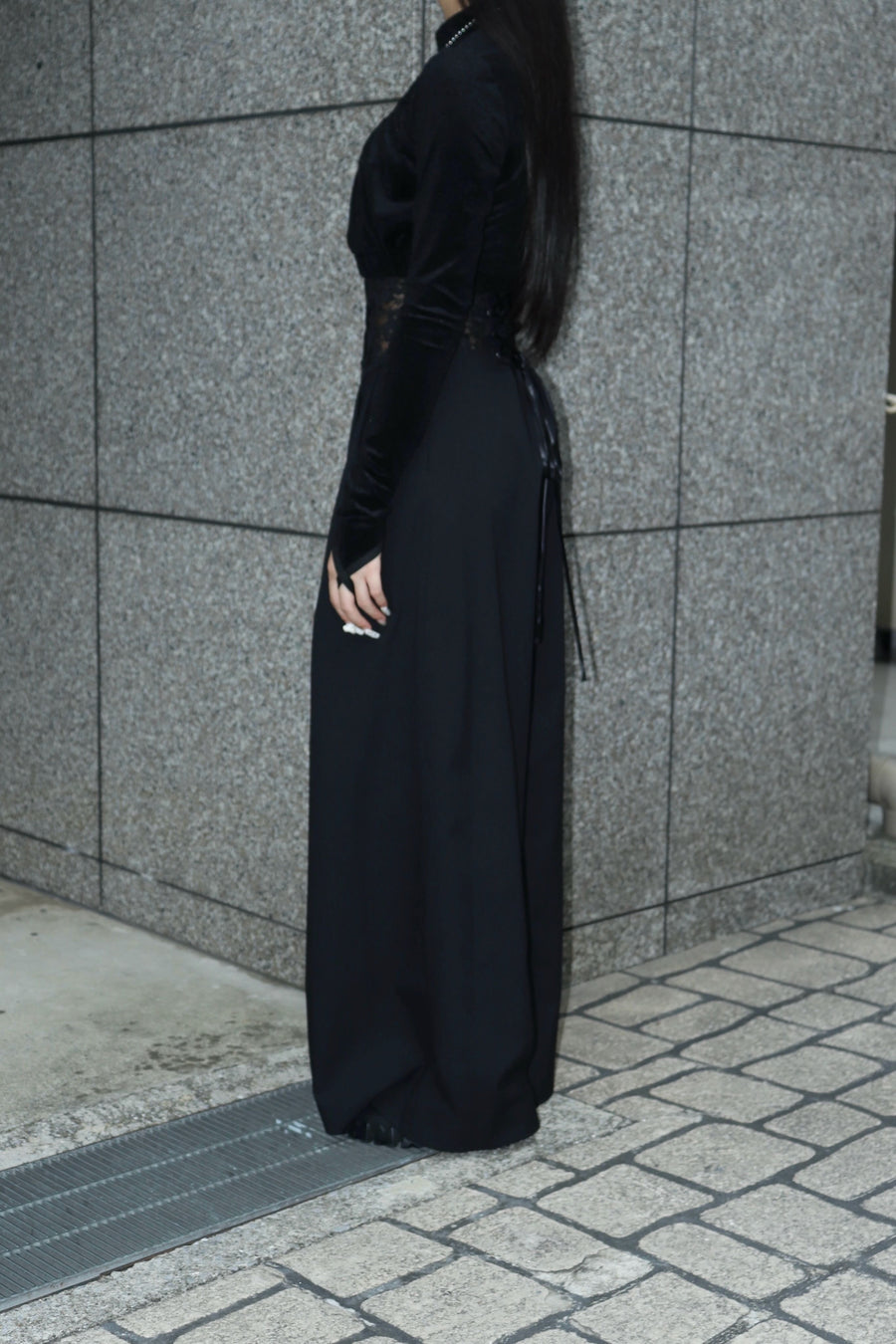 SHIORI MIKATA  wide trousers with corset