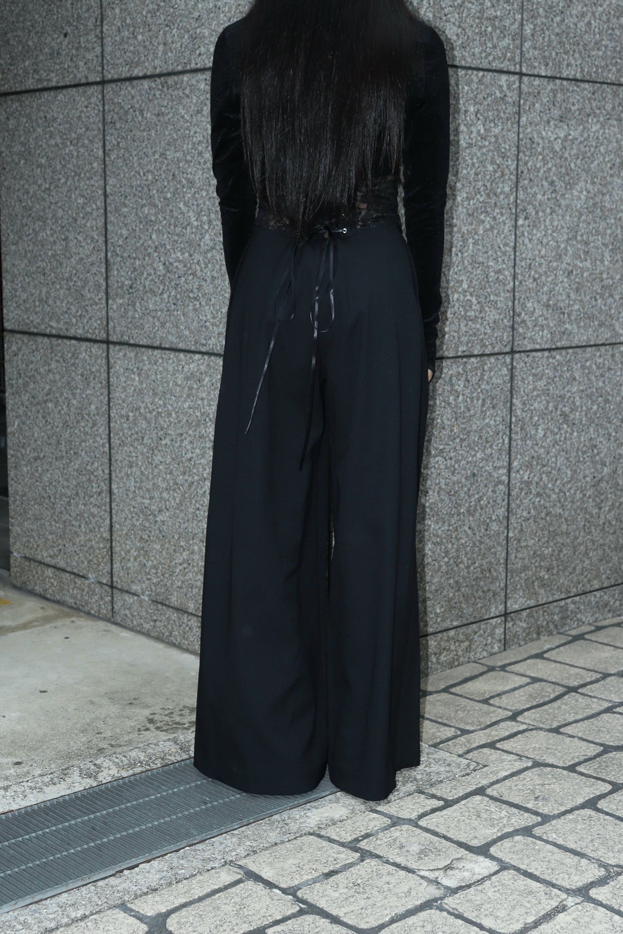 SHIORI MIKATA  wide trousers with corset