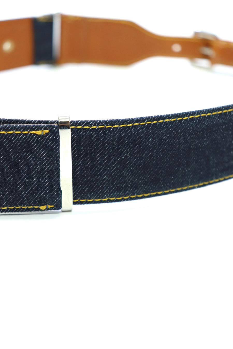 TOGA  Indigo denim belt