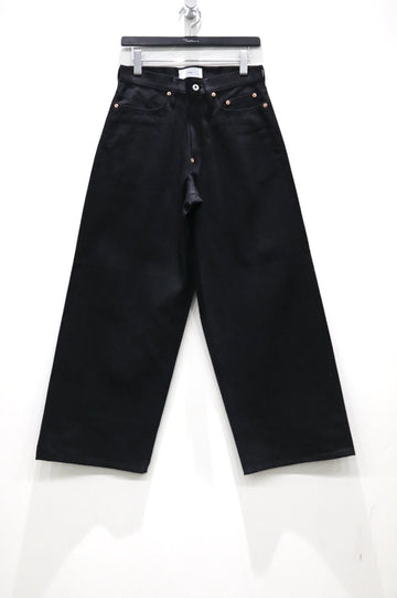 SUGARHILL  TWISTED HEATHER DENIM PANTS WIDE CUT(BLUE × BLACK)