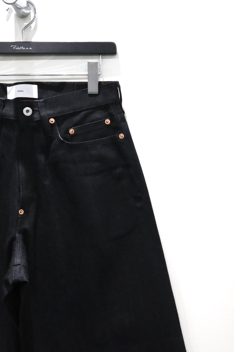 SUGARHILL  TWISTED HEATHER DENIM PANTS WIDE CUT(BLUE × BLACK)