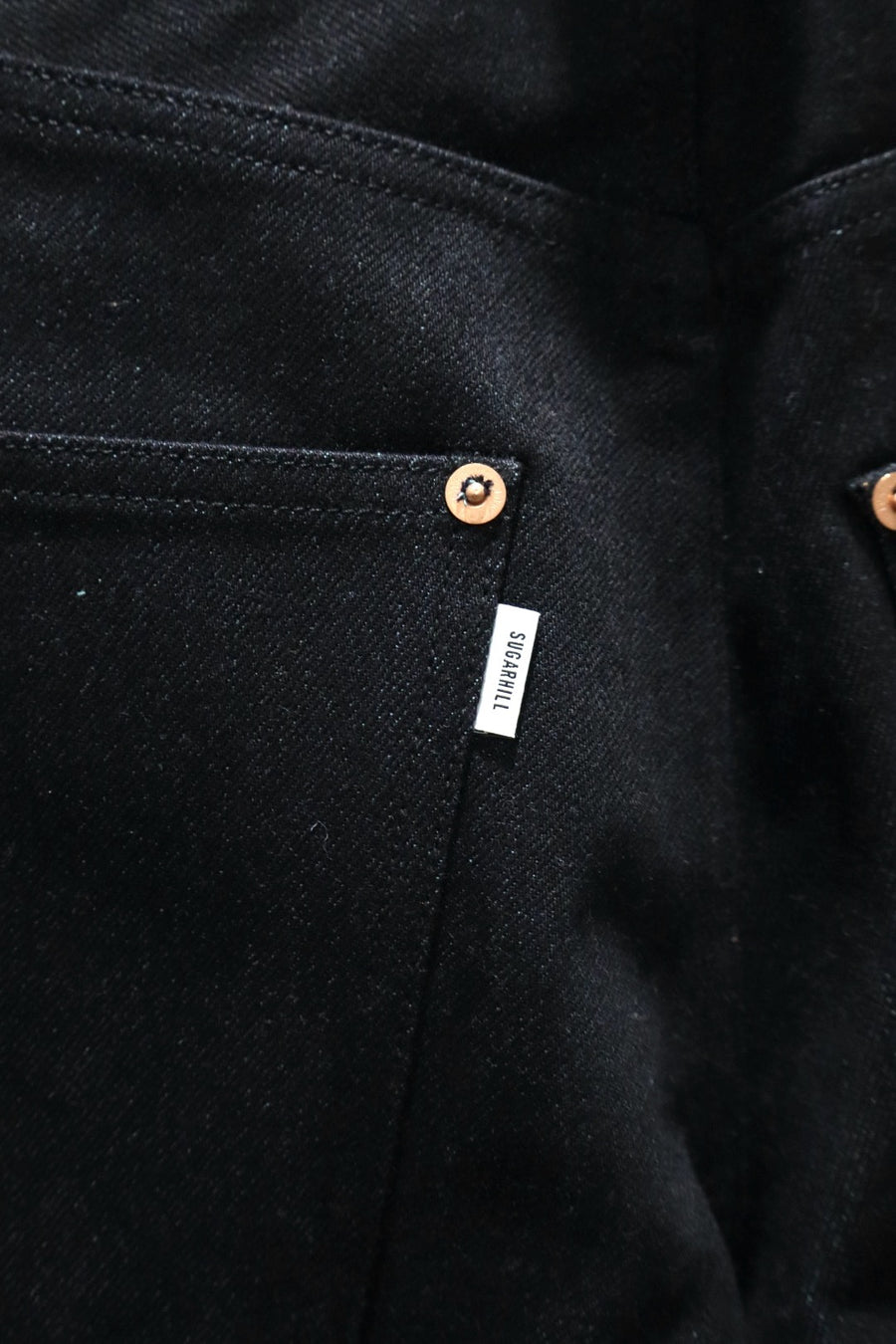 SUGARHILL  TWISTED HEATHER DENIM PANTS WIDE CUT(BLUE × BLACK)