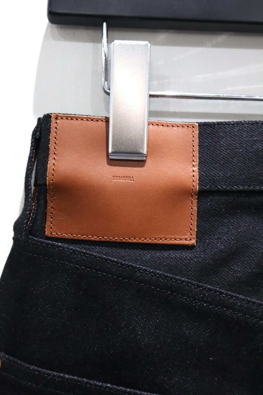 SUGARHILL  TWISTED HEATHER DENIM PANTS WIDE CUT(BLUE × BLACK)