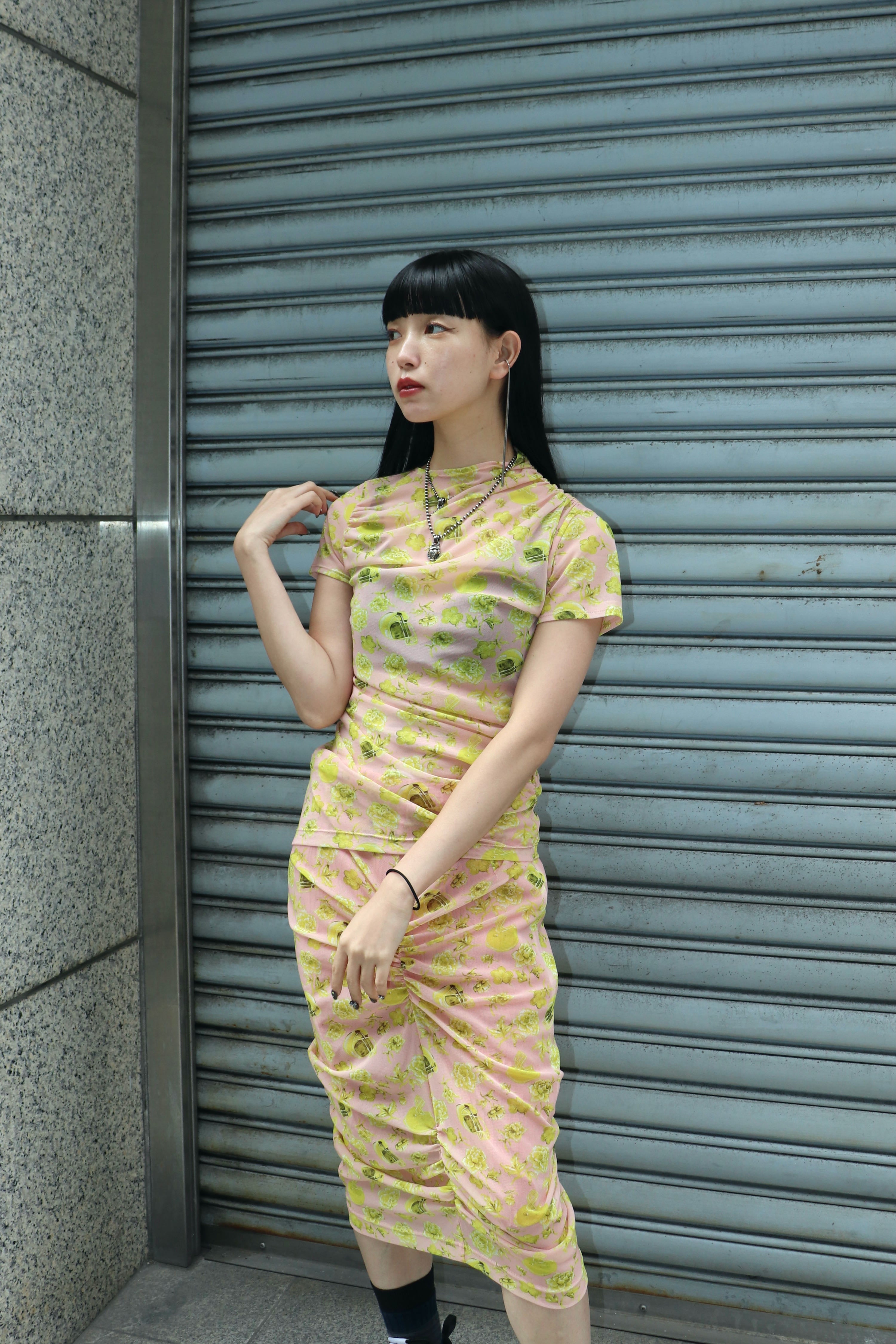 BELPER(ベルパー)のPRINTED MESH SKIRT PINK(スカート)の通販｜PALETTE