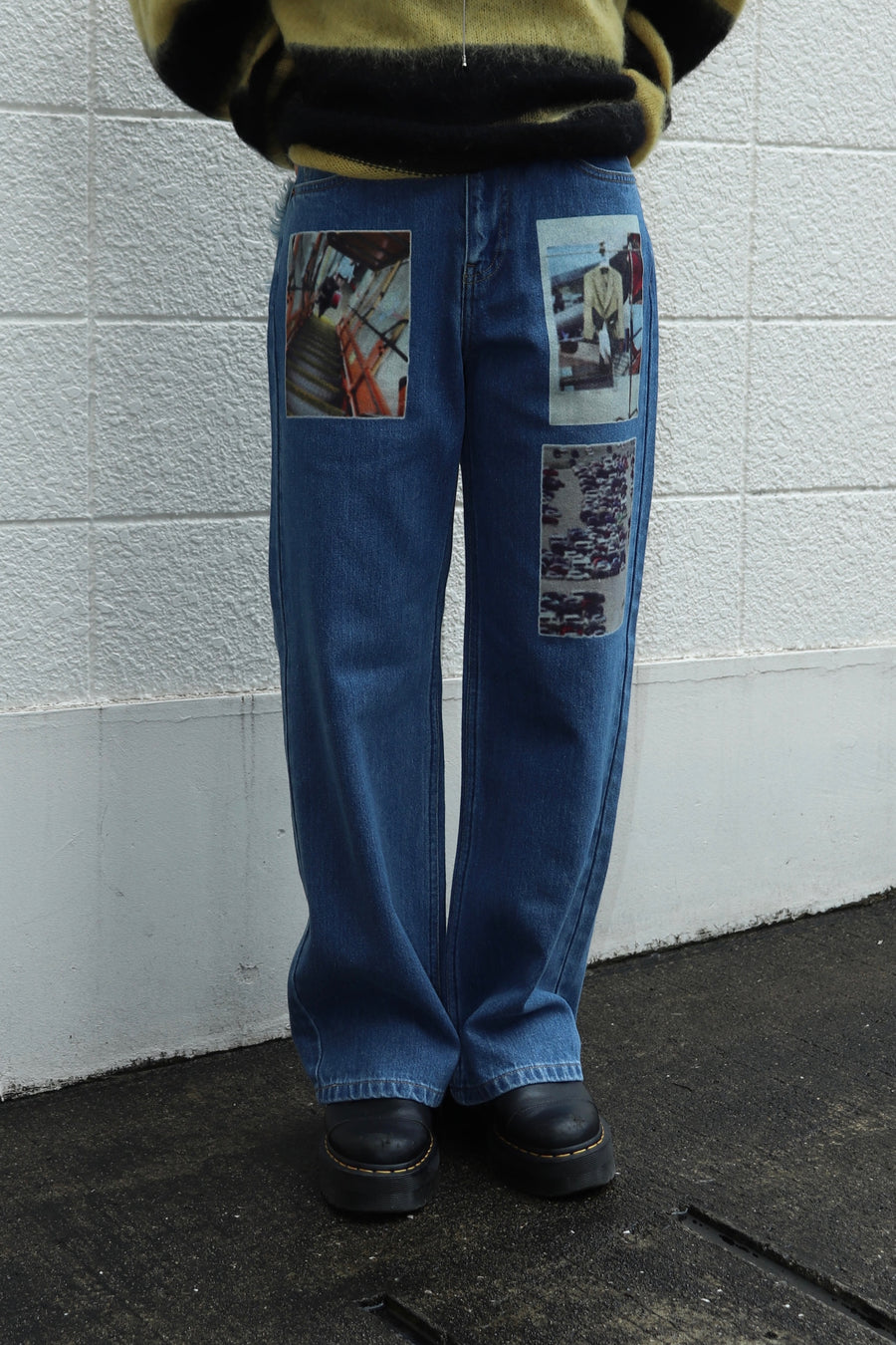 kotohayokozawa  GRAPHIC PRINTED JEANS(BLUE)