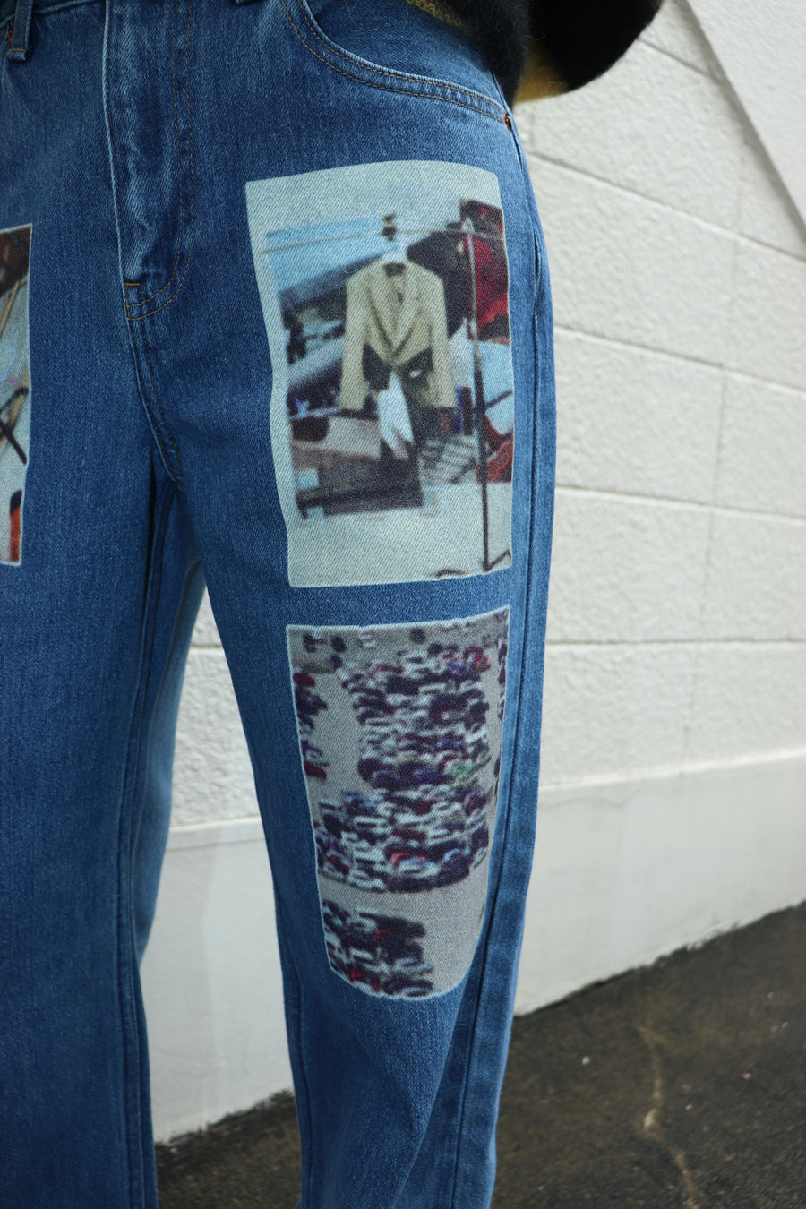 kotohayokozawa  GRAPHIC PRINTED JEANS(BLUE)