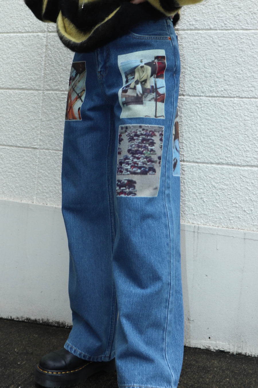 kotohayokozawa  GRAPHIC PRINTED JEANS(BLUE)