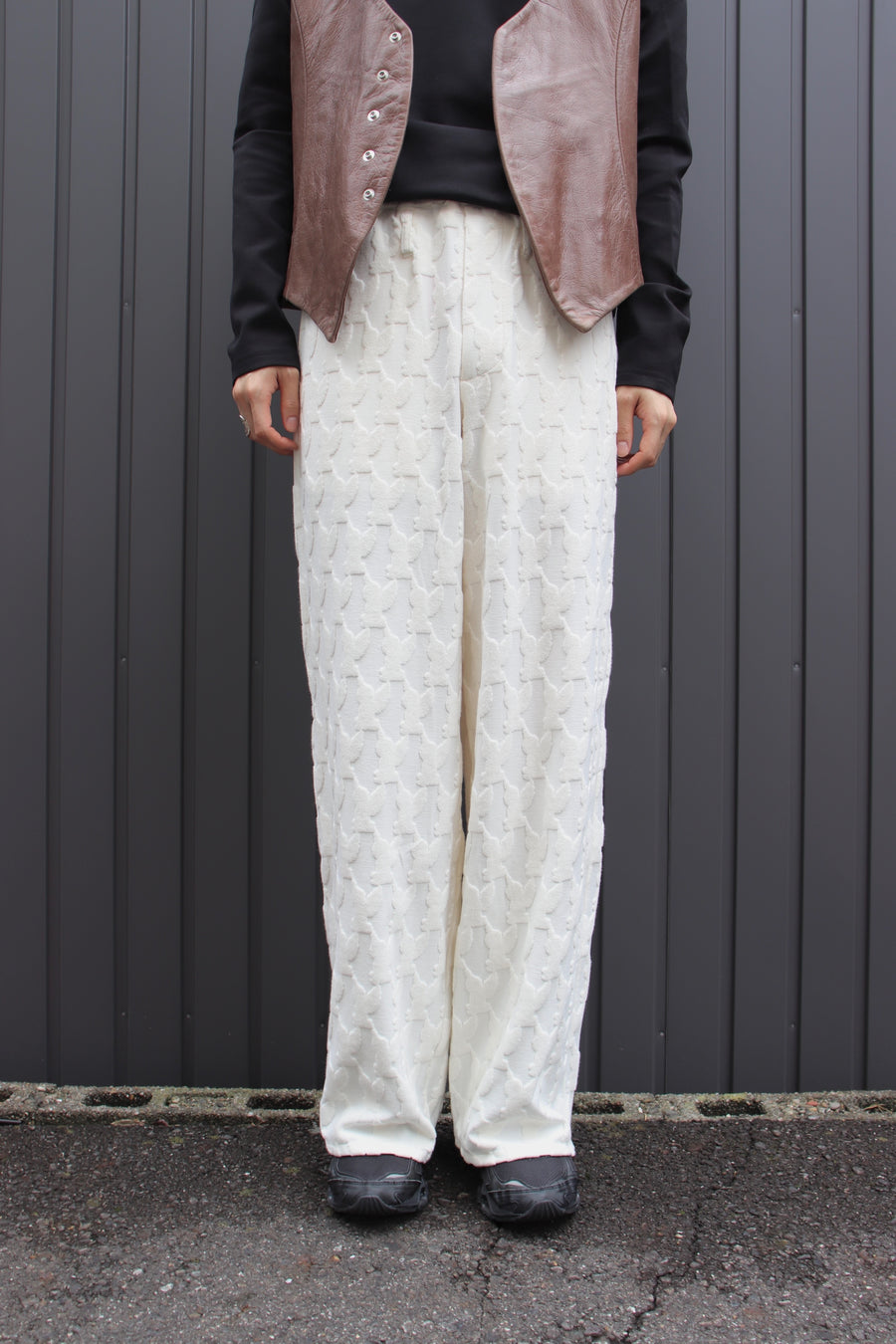 MASU  ANGEL PILE JACQUARD SWEAT PANTS(CREAM)