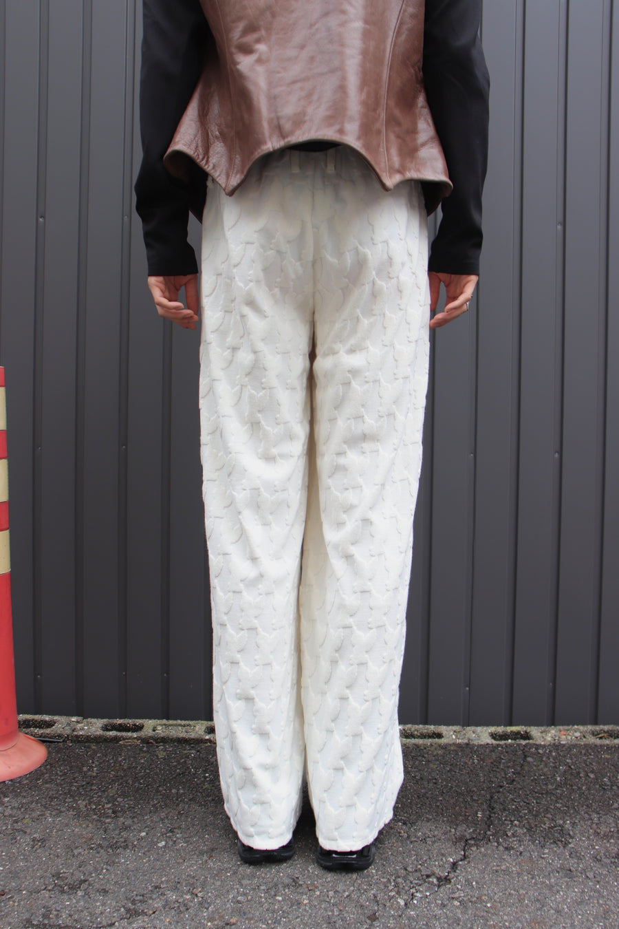 MASU  ANGEL PILE JACQUARD SWEAT PANTS(CREAM)