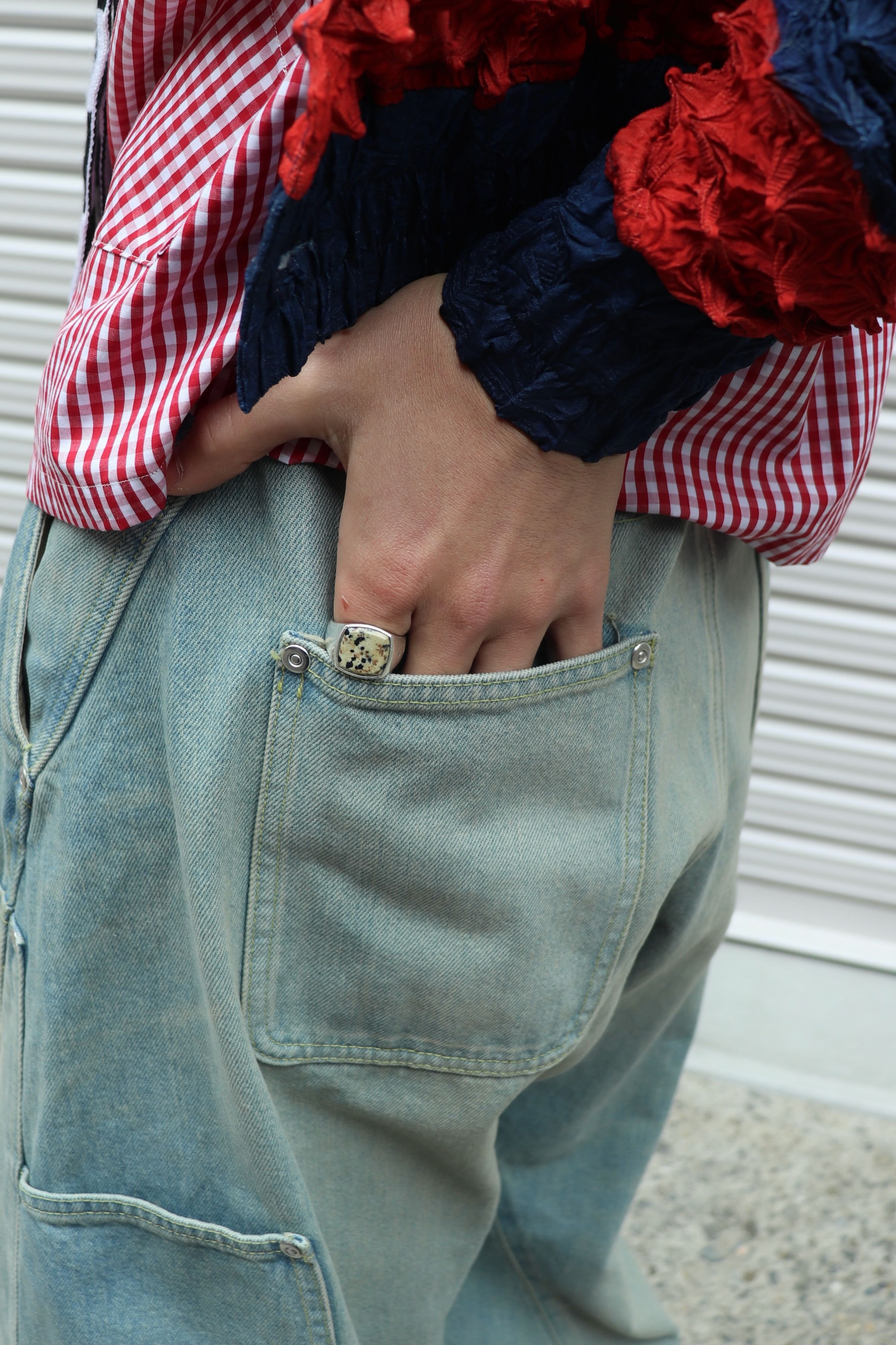 YUKI HASHIMOTO(ユウキハシモト)のBAGGY TWISTED DOUBLE KNEE JEANSの 