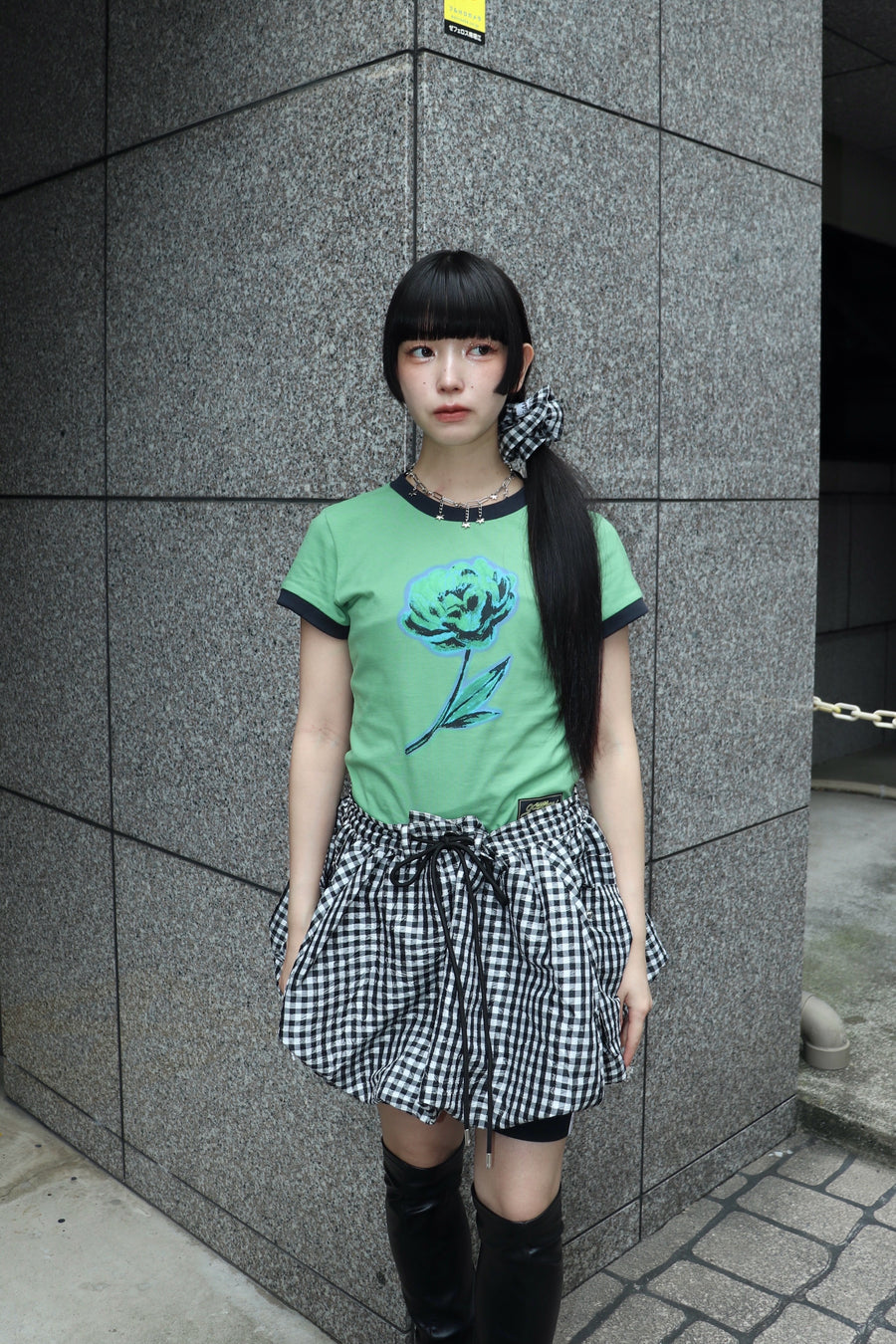 GANNI  Basic Cotton Jersey Peony Baby Fit T-shirt