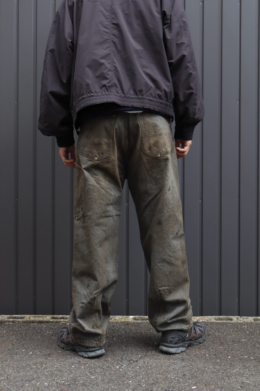 FAF  NEWCOMMUNE DIRT BAGGY DENIM(BLACK)