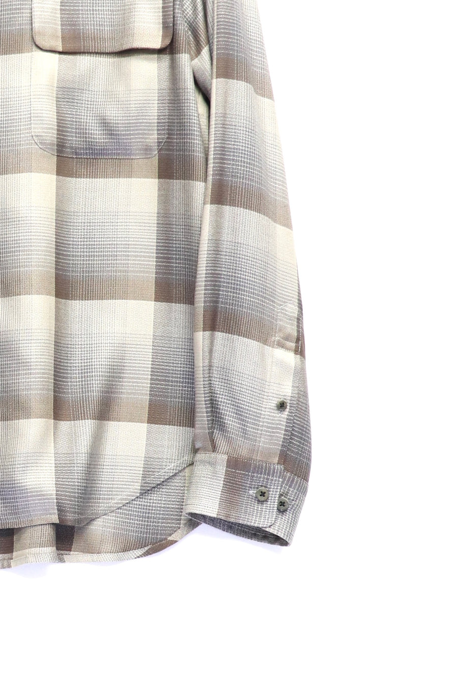 SUGARHILL(シュガーヒル)のOMBRE OPEN COLLAR SHIRT ECRU GRAYの通販