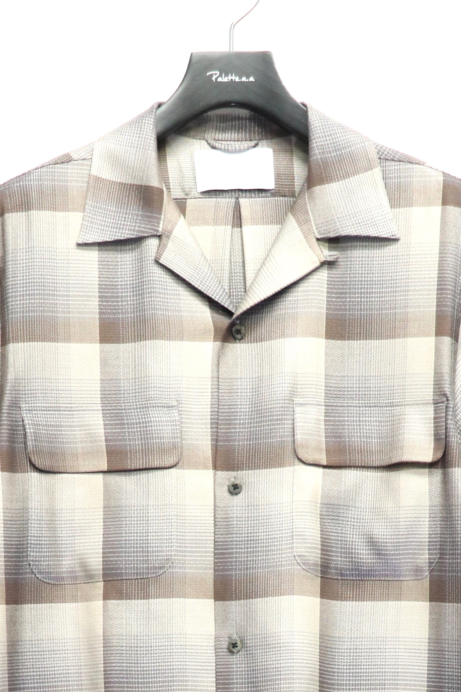 SUGARHILL(シュガーヒル)のOMBRE OPEN COLLAR SHIRT ECRU GRAYの通販