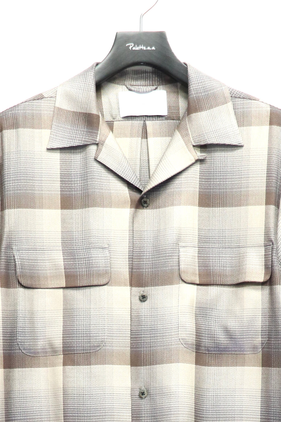 SUGARHILL(シュガーヒル)のOMBRE OPEN COLLAR SHIRT ECRU GRAYの通販